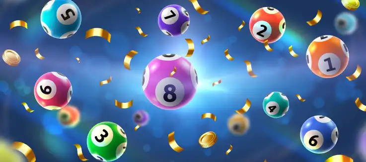 Numbered balls floating in space