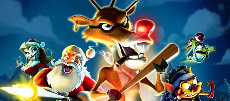 a cartoon drawing of a happy reindeer 